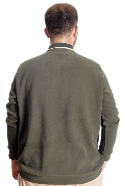 ModeXL Mode XL Великий розмір Чоловічий Світшот Поло Селонік Mode 23448 Хакі