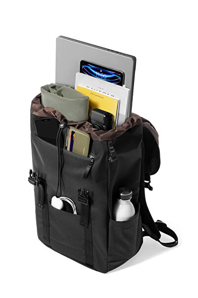 Tomtoc Vintpack Series 15.6"/22L Dark Black Notebook Backpack - Ta1M1D2