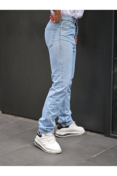 comstar Men's Loose Wide Leg Basic B.Blue Baggy Jeans