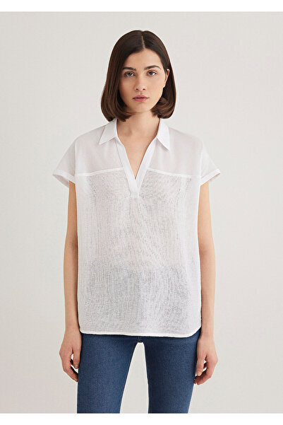 Mavi White Short Sleeve Blouse -1210801-620