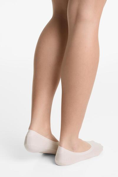 Oysho 2 pairs of medium-cut cotton blend invisible socks