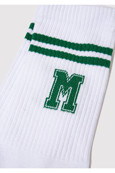 Mavi White Socket Socks with Logo Detail 0911108-85310
