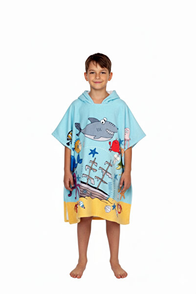 MoveBeach Prosop de plajă Poncho pentru copii 8-12 ani