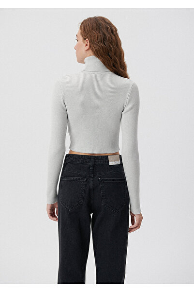 Mavi High Collar Gray Sweater Fitted / Close-fitting Cut 1710143-80196