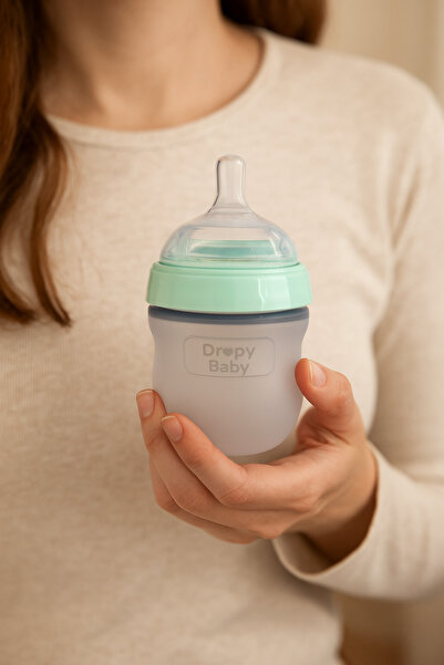 Dropy Baby Comfort Plus Antikolik Silikon Biberon – Doğal Emme & Yavaş Akışlı (0-3 AY) Yenidoğan