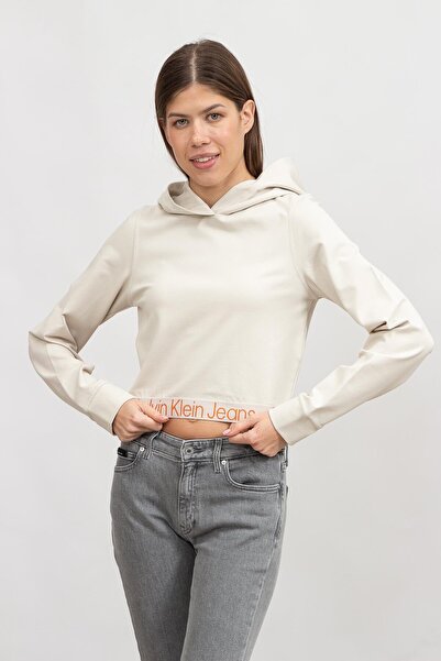 Calvin Klein Logo Tape/Jacquard Women's Hooded Sweatshirt