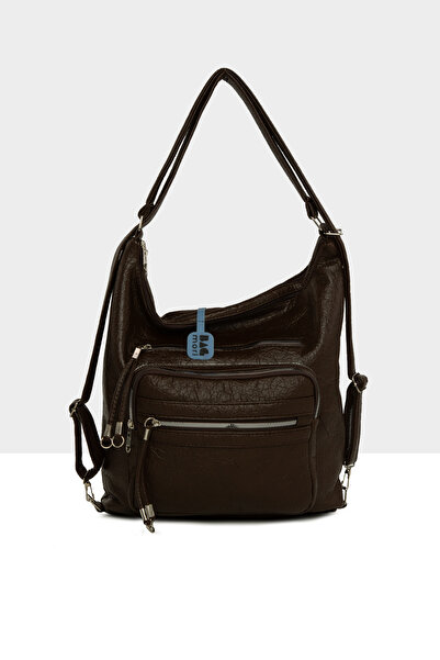 Bagmori Brown Women's Five-Pocket Casual Strap and Backpack Bag M000008664