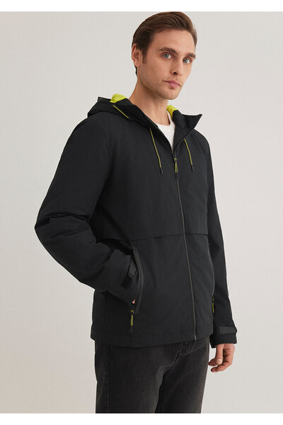Mavi Hooded Black Jacket Slim Fit / Tight Cut 0110268-900