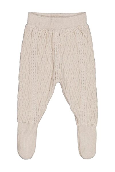 Civil Baby Knitted Tricot with Booties 3-12 Months Sweatpants - Beige 9-12 Months