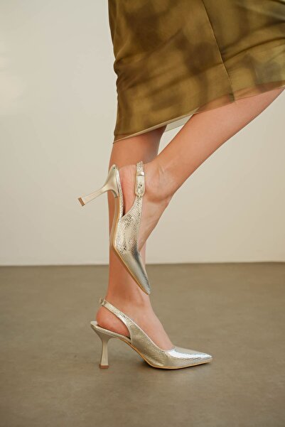 MODAADAM Γυναικεία παπούτσια με μυτερό τακούνι Ovis - Ασημί