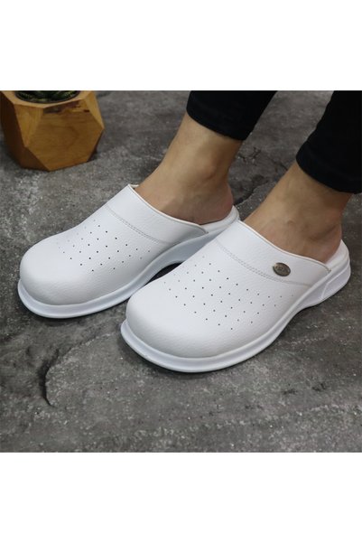 Magia Comfort White Orthopedic Sabo Doctor Nurse Chef Slippers