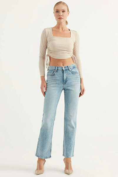 Denim Trip Rosıe Bootcut Fit Yüksek Bel Açık Indigo Kadın Jean Pantolon