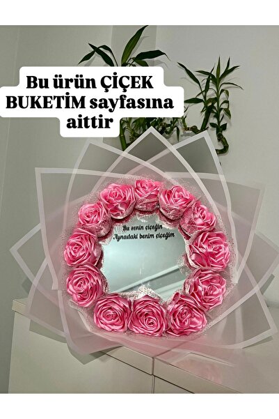 Pretty Solmayan Aynalı Çiçek Buketi Sevgiliye Anneye Arkadaşa Hediye Doğum Gü...
