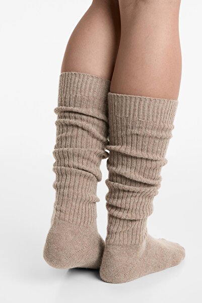 Oysho 21% cashmere 14% wool long socks