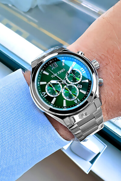 Tom Jones Erkek Kol Saati 3 Atm Su Geçirmez Gümüş Renk Çelik Kordon CBK626