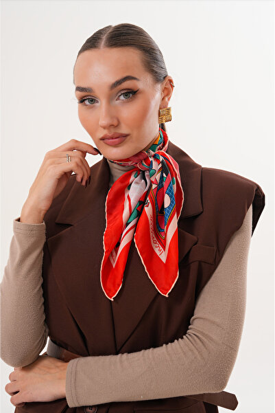 jeymi Inconscio – Sanatsal Desenli İpek Fular (68x68 cm)