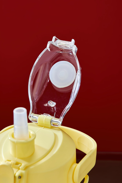 Mefa Mutfak Labubu Lockable Lid Straw Flask – Portable Water Bottle with Handle – Bpa Free - 1000 Ml/Yellow