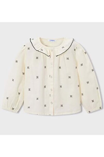 MAYORAL Girl's Shirt Cream