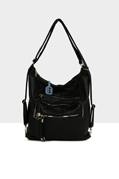 Bagmori Black Women's Five-Pocket Casual Strap and Backpack Bag M000008664