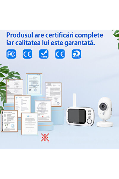 OEM Cinevo SleepGuard Pro Baby Monitor 720p, 3.5" HD Camera, 2-Way Audio