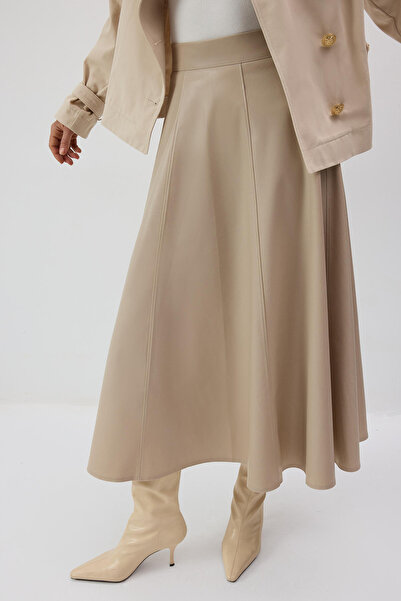 Touché Privé Fluffy Leather Skirt