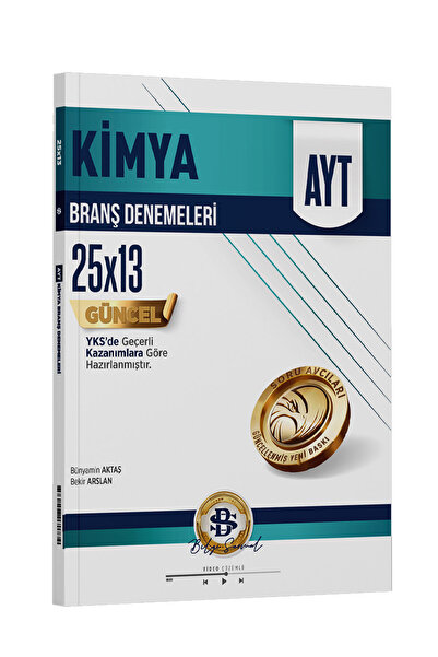 Bilgi Sarmal Yayınları Bilgi Sarmal AYT Kimya 25 x 13 Branş Denemeleri