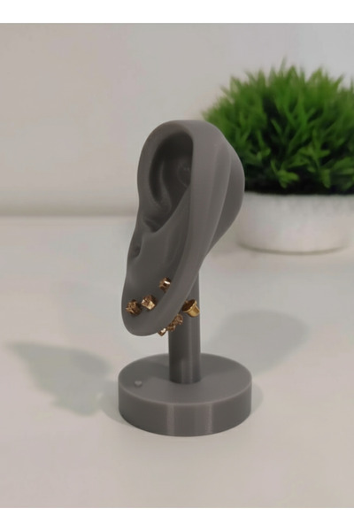 Minikbahcem Ear Shaped Earring Stand – Minimalist Ear Model Stand