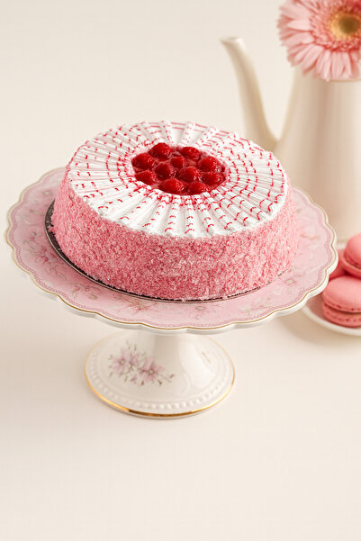 esdekor Aryıldız Prestige Series Royal Queen Pasta Sunum Tabak Pembe Kek Bone...