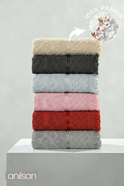 Anılsan 6-пакет рушників Agora - 50x80 см, 170 г, 100% бавовна, рушники для спа-салонів та готелів, придатні для щоденного використання