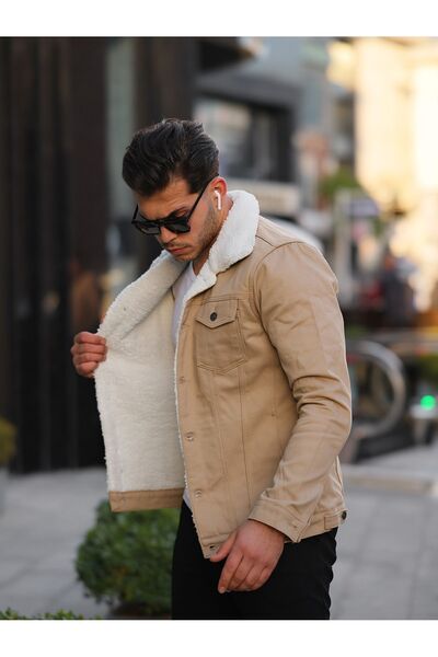 comstar Men's Fur Lined Denim Jacket