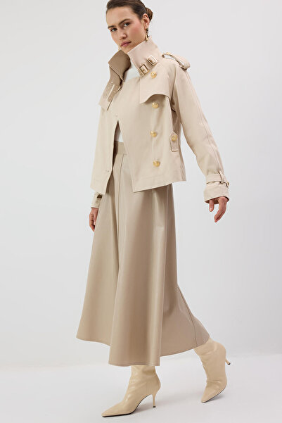 Touché Privé Fluffy Leather Skirt