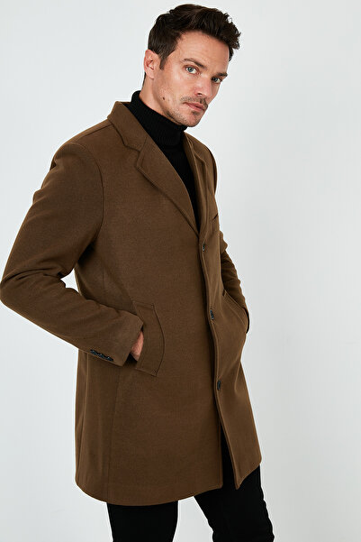 Buratti Ανδρικό παλτό με μονό γιακά με κουμπιά Slim Fit 5840098