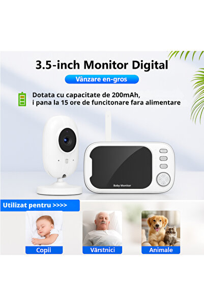 OEM Cinevo SleepGuard Pro Baby Monitor 720p, 3.5" HD Camera, 2-Way Audio