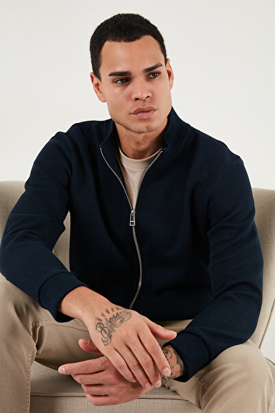 Buratti Бавовняний Relaxed Fit Кардиган з прямим коміром і застібкою-блискавкою Чоловічий КАРДИГАН 5901075