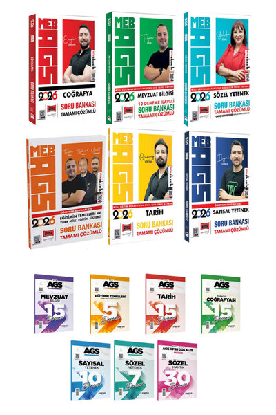 Yargı Yayınları AGS Tüm Dersler Soru Bankası Eğitim Temelleri Türk Mill Mevzu...