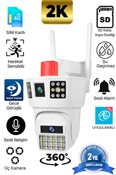 Venas 3 Kameralı 4g Sim Kart Ile Ve 12 Volt Adaptör Ile Çalışan 9mp Telefona ...