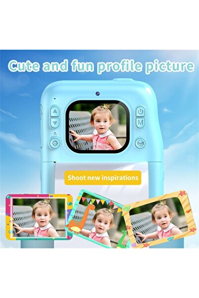 Dartonia Cameră Foto Instant pentru Copii – Print & Save Albastru