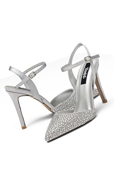 Dedos Βραδινό φόρεμα με ψηλοτάκουνα πέτρα κεντημένα με αγκράφα Σατέν παπούτσια 330