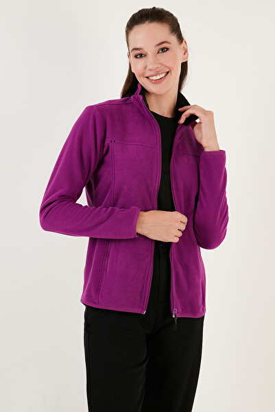 Lela Slim Fit fleecový kardigan s kapsami na zip, který se nežmolkuje a nežmolkuje, POLAR 5907002