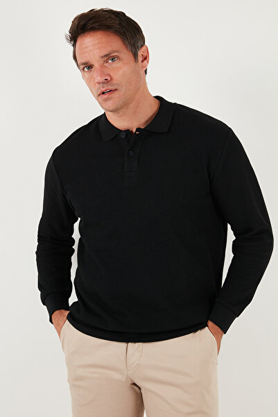 Buratti Βαμβακερή κανονική εφαρμογή με κουμπιά Polo Neck Sweat Ανδρική SWEAT 5905739