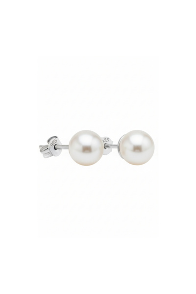925 Sterling Silver Pearl Stone 6 mm Minimal Earrings – BymissJewelry's Pearl Story