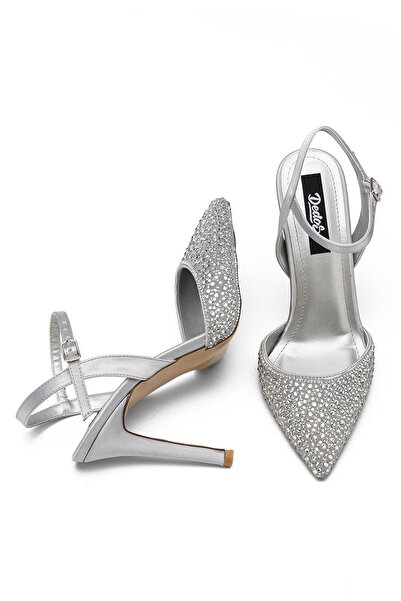 Dedos Βραδινό φόρεμα με ψηλοτάκουνα πέτρα κεντημένα με αγκράφα Σατέν παπούτσια 330