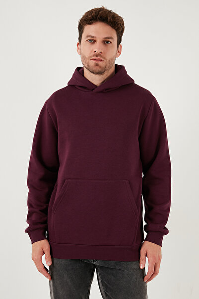 Buratti Regular Fit Hooded Kangaroo Pocket Fleece Lined Soft Sherpa Sweat Men's Sweat 5905281