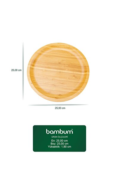 Bambum Penne Round Plate 25 Cm