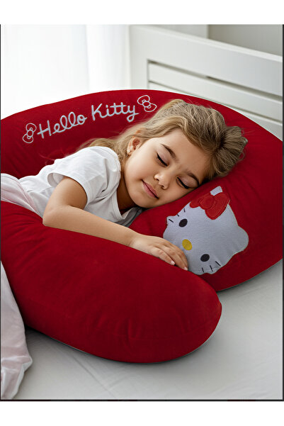 PUFYMAX Children's Pillow, Play Pillow, Sleeping Pillow, Activity Pillow, Sleeping Companion, First Quality Fleece Fabric (Red)