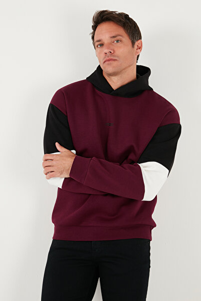 Buratti Cotton Relaxed Fit Hooded Inside Fuzzy Soft Ribbed Sweat Men's Sweat 5905299