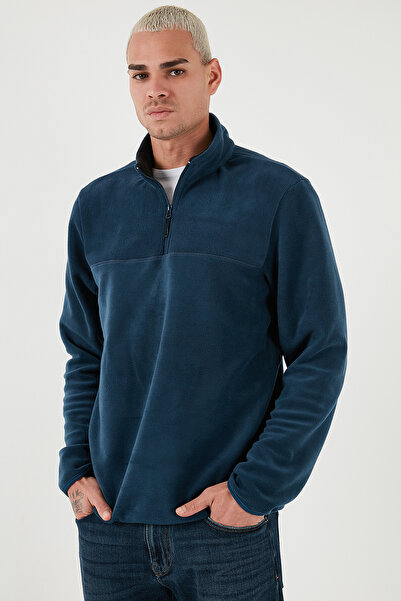 Buratti Slim Fit Anti-Pilling Non-Pilling Bato Collar Winter Fleece-Lined Fleece Men's Polar 5906001