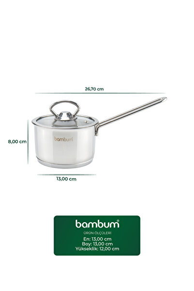 Bambum Poppy - Kaçerola Stainless Steel 12x8 Cm B3059