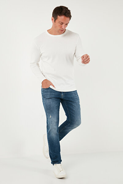 Buratti Cotton Slim Fit Crew Neck Basic Sweat Men's Sweat 59050741