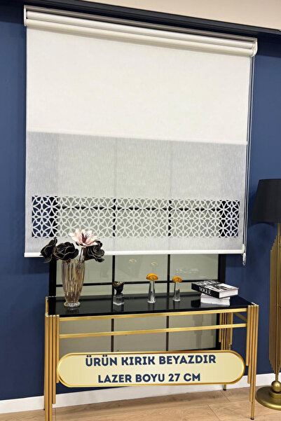 VOLPER MEKANİK Volper Vp1020 Çift Mekanizmalı Lazer Kesim Tül Ve Stor Perde ( Kırık Beyaz )